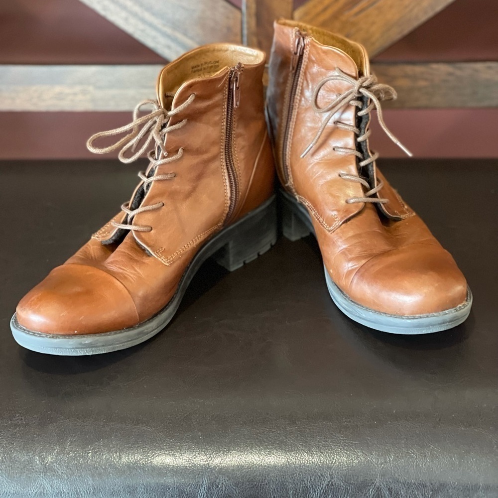 Little Burgundy leather boots in a size 8.5